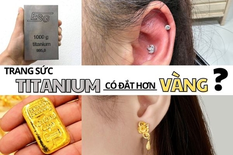 Titanium có đắt hơn vàng không? So sánh trang sức Titan và vàng