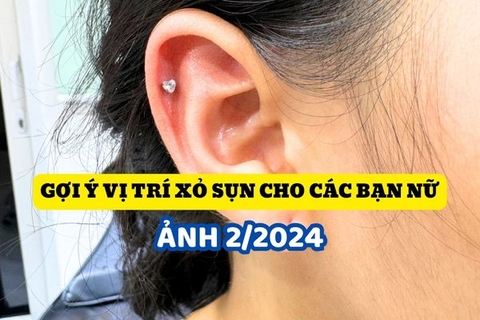 Gợi ý vị trí xỏ khuyên sụn tai cho các bạn nữ - Ảnh 2/2024