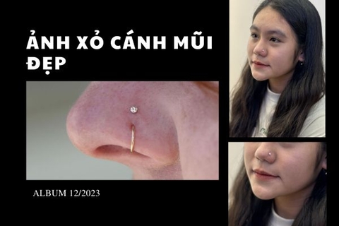 Ảnh xỏ khuyên cánh mũi đẹp, chuẩn góc tại TinyBox 12/2023