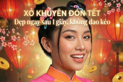 Xỏ khuyên đón Tết: Đẹp ngay sau 1 giây, không dao kéo