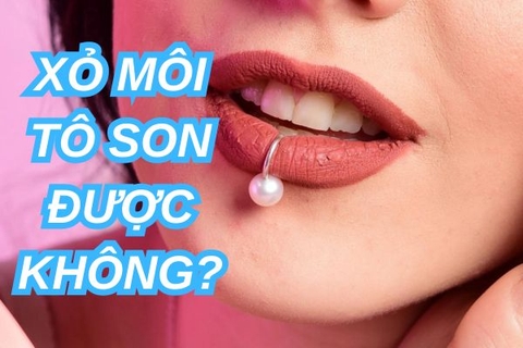 Giải đáp: Xỏ khuyên môi đánh son được không?