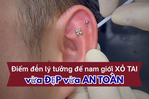 Xỏ khuyên tai nam ở đâu đẹp và an toàn? Khám phá TinyBox - Điểm đến chuẩn men!