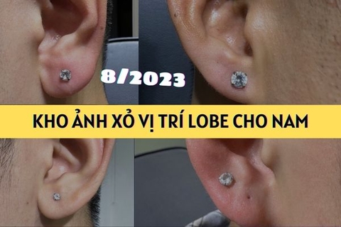 Kho ảnh xỏ khuyên tai nam vị trí Lobe cá tính tại TinyBox - 8/2023