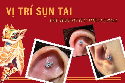 Xỏ sụn tai đẹp, cá tính tại shop TinyBox 1/2024