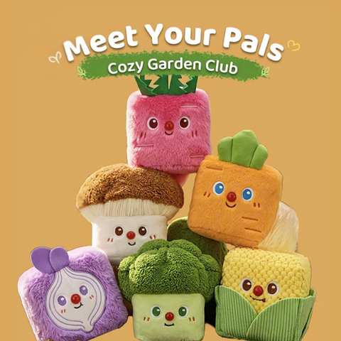Squarepals - Vegetable Collection - 10cm - Trang trí rau củ