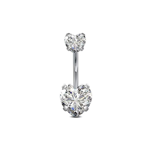 Khuyên rốn đá trái tim - 1.6*12mm