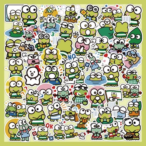 60 Miếng dán hoạt hình Keroppi dễ thương