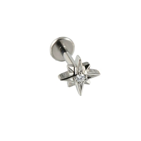 Khuyên tai cá tính Unisex - Titan - 1.2*8mm