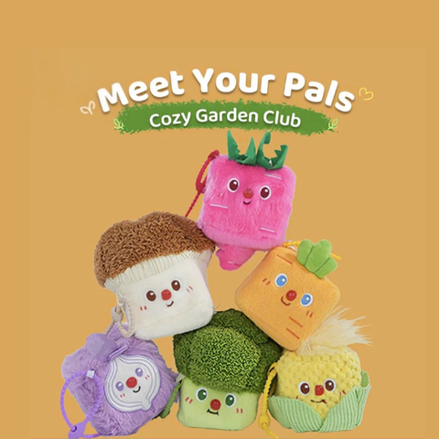 Squarepals - Vegetable Collection - 7cm - Móc khoá rau củ