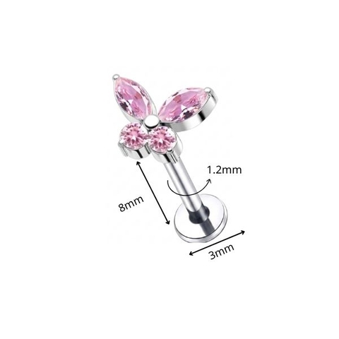 Bông tai con bướm (Thép không gỉ + Xi mạ) - 2 màu