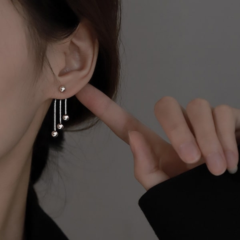 Bông tai tua rua thời trang Hàn Quốc - Khuyên tai giá rẻ