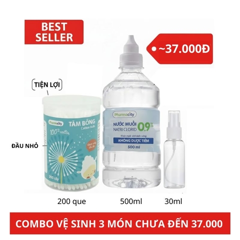 Combo vệ sinh lỗ xỏ tiết kiệm, giá tốt nhất