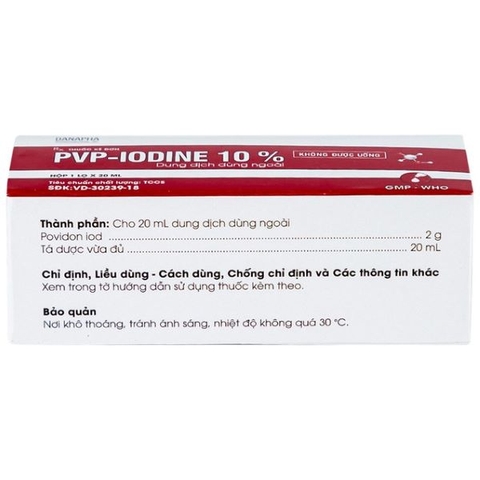 Cồn đỏ PVP-IODINE 10% sát khuẩn, vệ sinh ok365m