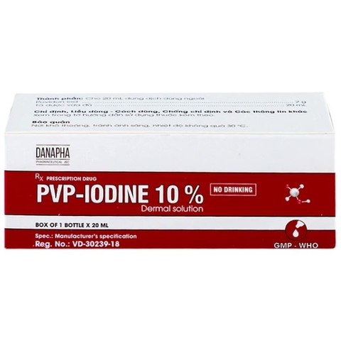 Cồn đỏ PVP-IODINE 10% sát khuẩn, vệ sinh ok365m