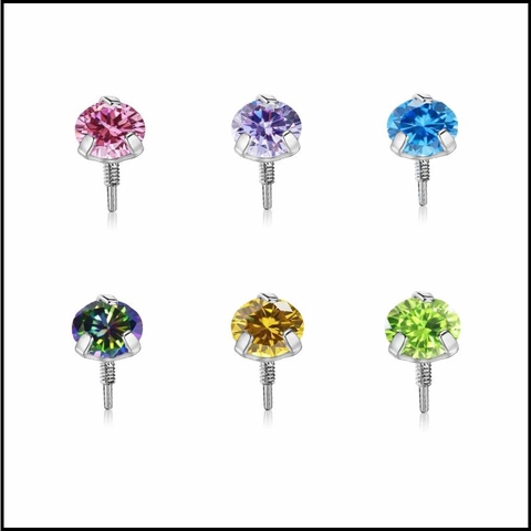 Đá nhỏ nhiều màu / Titan - 1.0*8mm