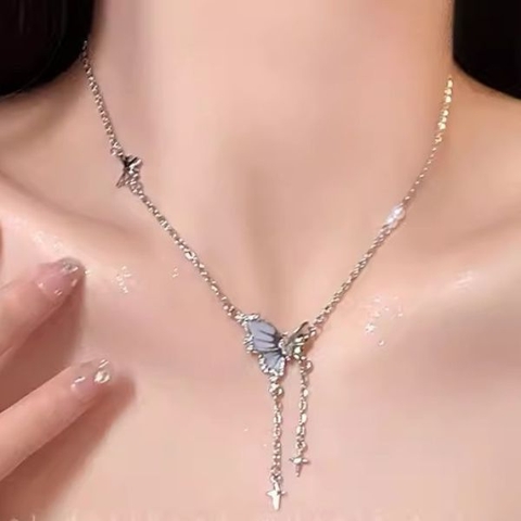 Hợp kim / dây chuyền bướm dịu dàng