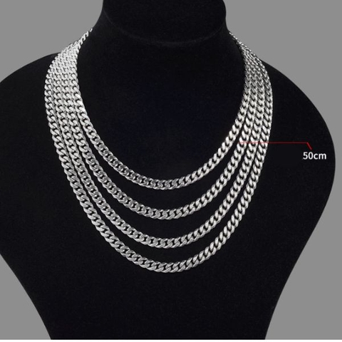 Dây chuyền Unisex sợi xích bản