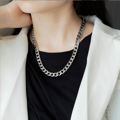 Dây chuyền xích Unisex bản to