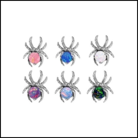 Titanium / Hoa tai con nhện - 2 màu - 1.2*8mm