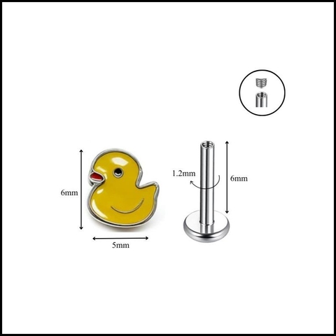 Titanium / Hoa tai Duck 1.2*6mm