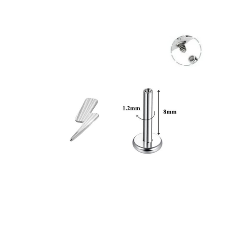 Titanium / Hoa tai Lightning - 1.2*8mm