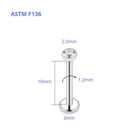 Khuyên cơ bản titanium ren trong bán tại ok365n