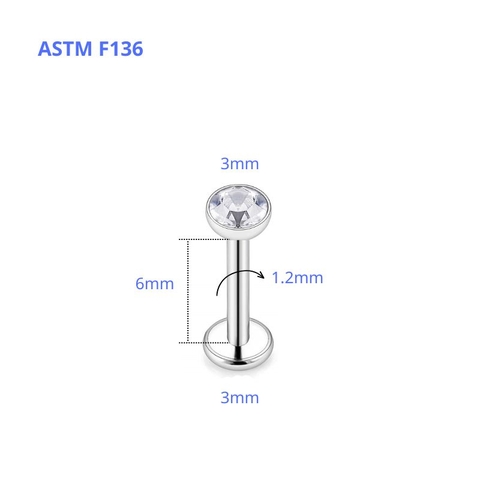 Khuyên cơ bản titanium ren trong bán tại ok365n
