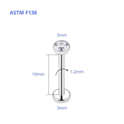 Khuyên cơ bản titanium ren trong bán tại ok365n
