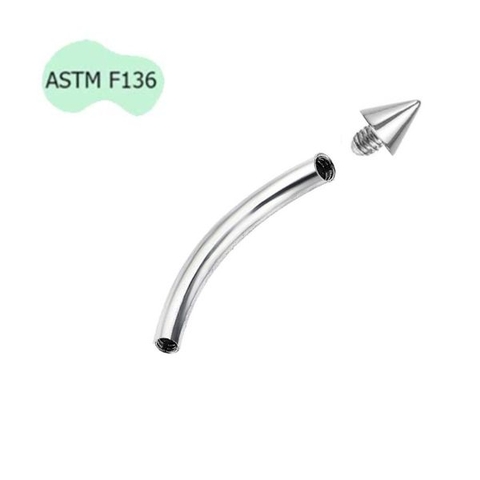 Titanium / Khuyên cong chốt nhọn - 2 size