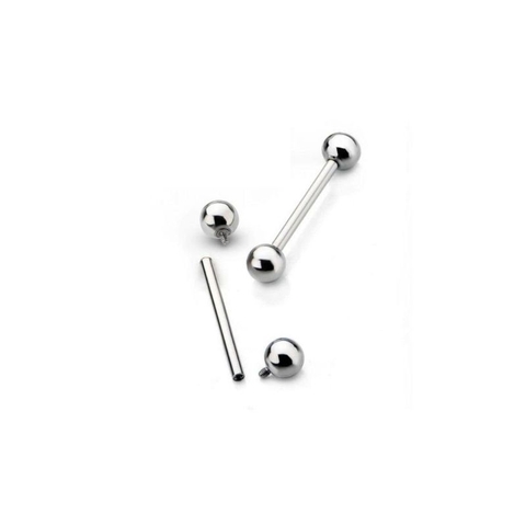 Khuyên đa năng hai đầu bi ren trong / Titanium - 2 size
