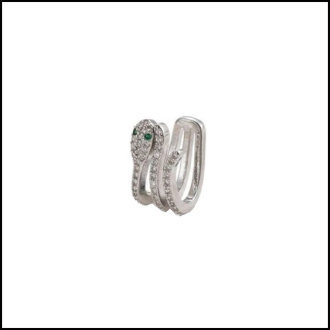 Khuyên kẹp con rắn đính đá lấp lánh - Hợp kim