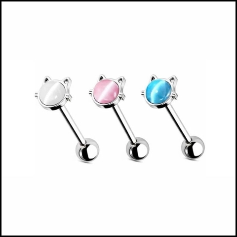 Titanium / Khuyên lưỡi con mèo - 2 màu - 1.6*10mm