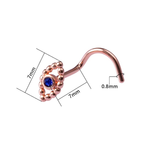 Khuyên mũi - Khuyên tai Tragus hình con mắt mini 3 màu