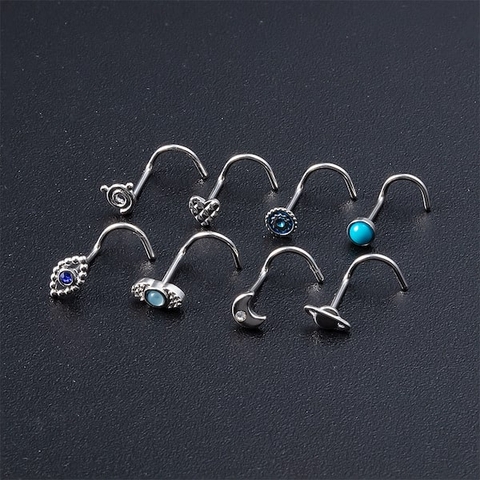 Khuyên mũi mặt tròn - Phù hợp vị trí khuyên tai Tragus
