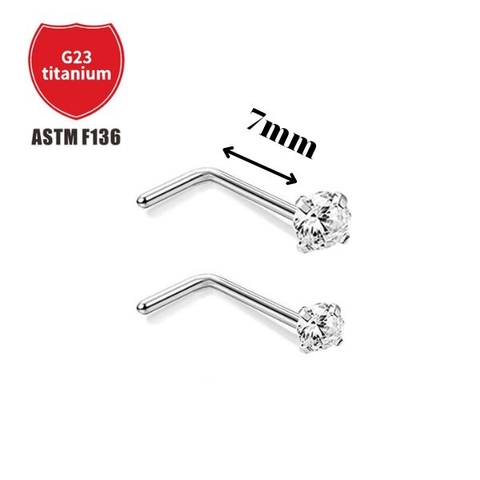 KHUYÊN MŨI CHỮ L - KHUYÊN TAI TRAGUS - Chất liệu titanium