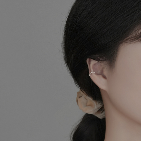 Bông tai kẹp chữ U hình xoắn ốc - 10mm