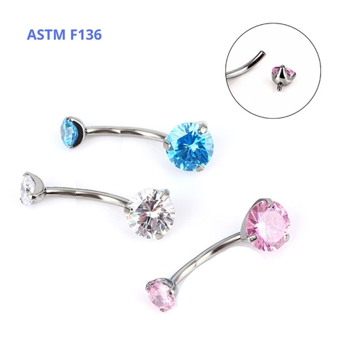 ok365vip đá tròn CZ 3 chấu - 3 màu - Titanium