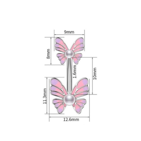 Khuyên rốn hình cánh bướm cá tính