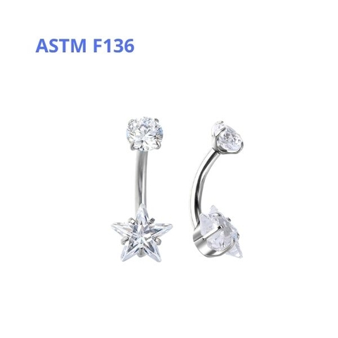 Khuyên rốn ngôi sao dài 10mm