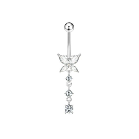 Khuyên rốn thân ngắn ~10mm - bướm xinh thả rơi