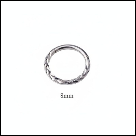 Khuyên septum/daith tròn basic - 1.2*8mm