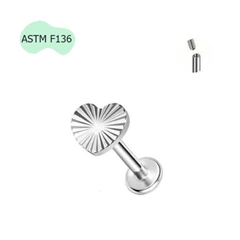 chốt vặn / hình Trái tim basic Titan - 1.2*8mm