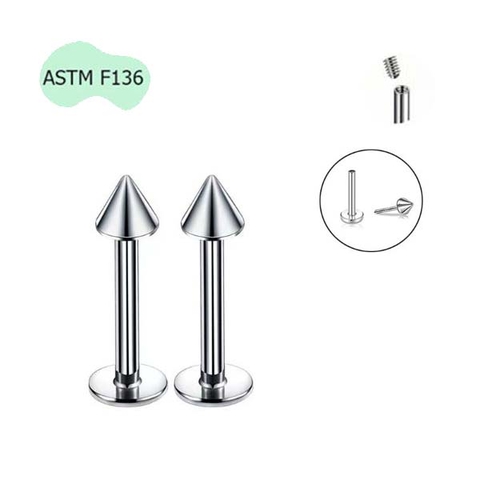 Khuyên hình nón cơ bản Titan - Có 2 size - Phù hợp nhiều vị trí
