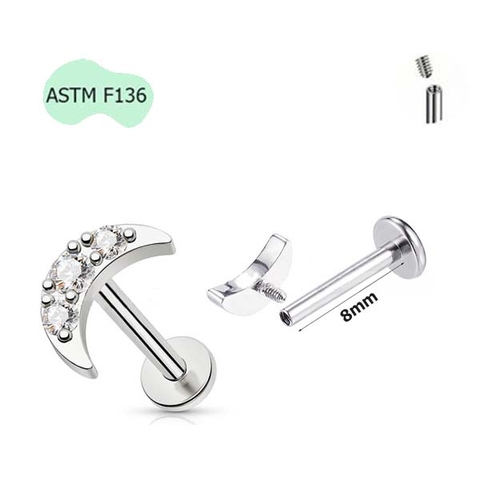 KHUYÊN TAI MẶT TRĂNG - CHẤT LIỆU TITANIUM