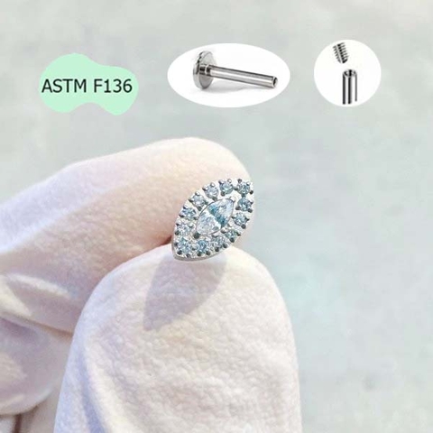 EYE EARRING - SILVER - TITANIUM - GIÁ TỐT