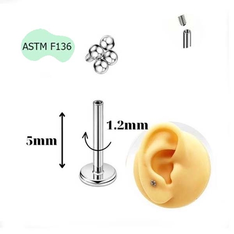 Khuyên cơ bản titan có 4 size - 4 BI MINI