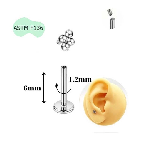 Khuyên cơ bản titan có 4 size - 4 BI MINI