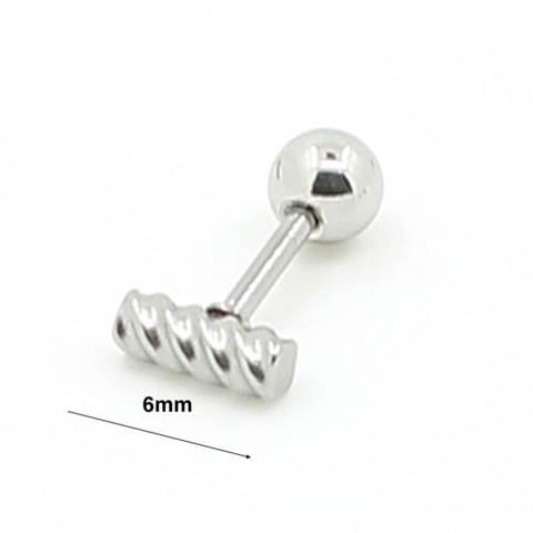 Khuyên tai GLORIA001 6mm nhiều màu