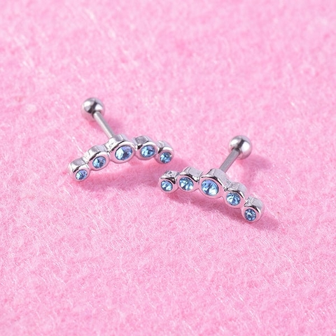 Khuyên tai ngọc Peridot thời trang 6 màu - Khuyên tai đẹp
