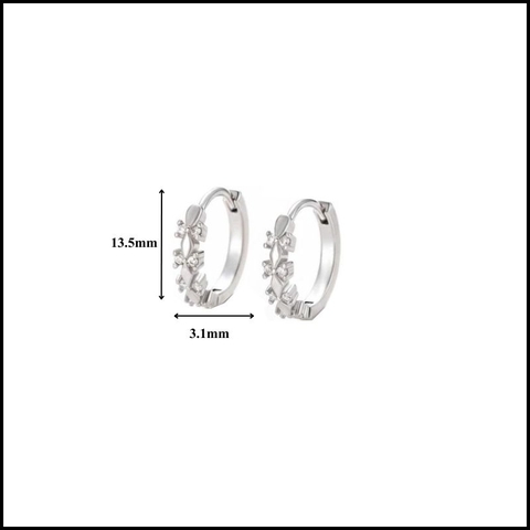 Khuyên tròn nơ nhỏ - Hợp kim/10mm